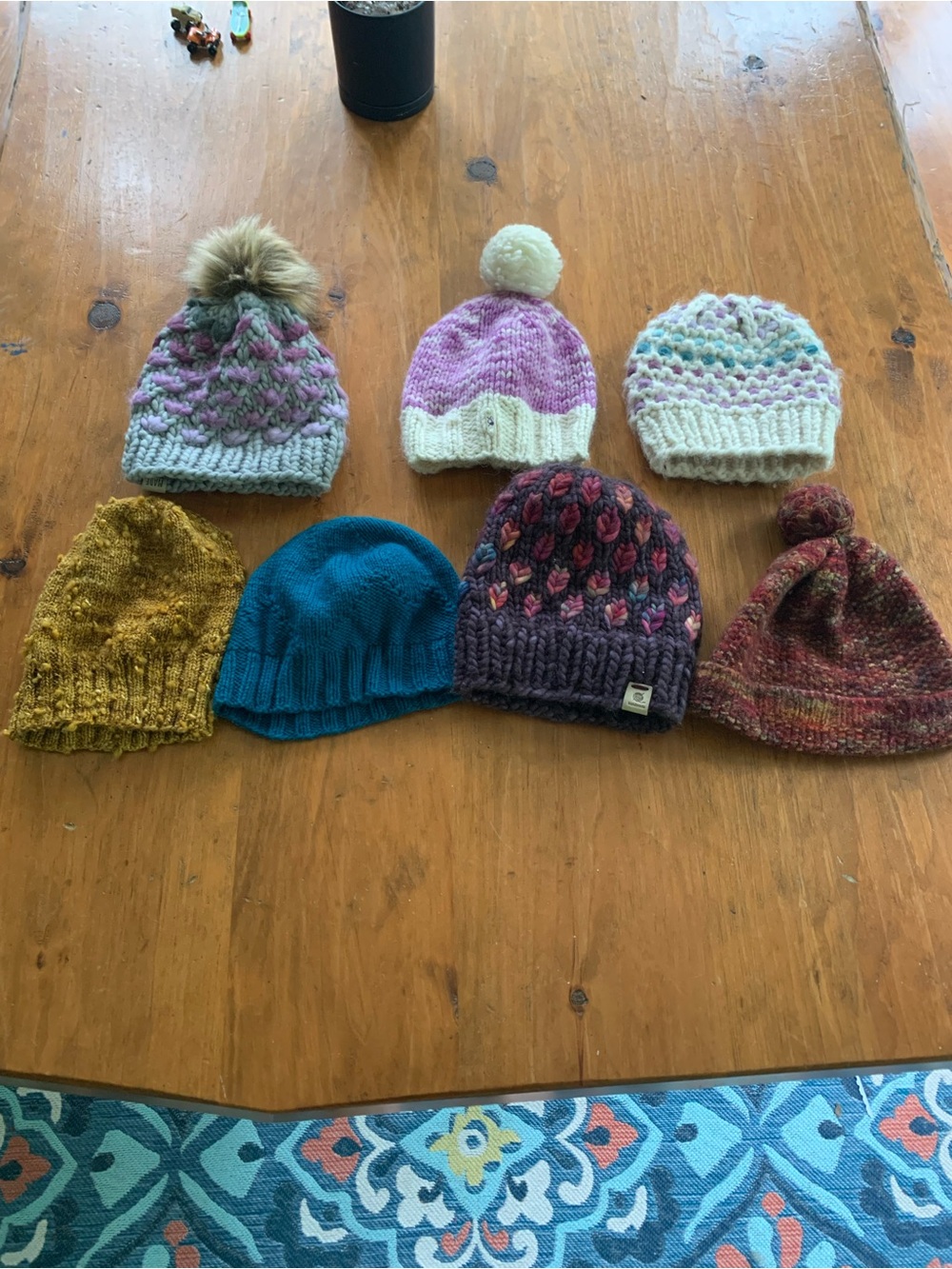 Lot of hand knit toques